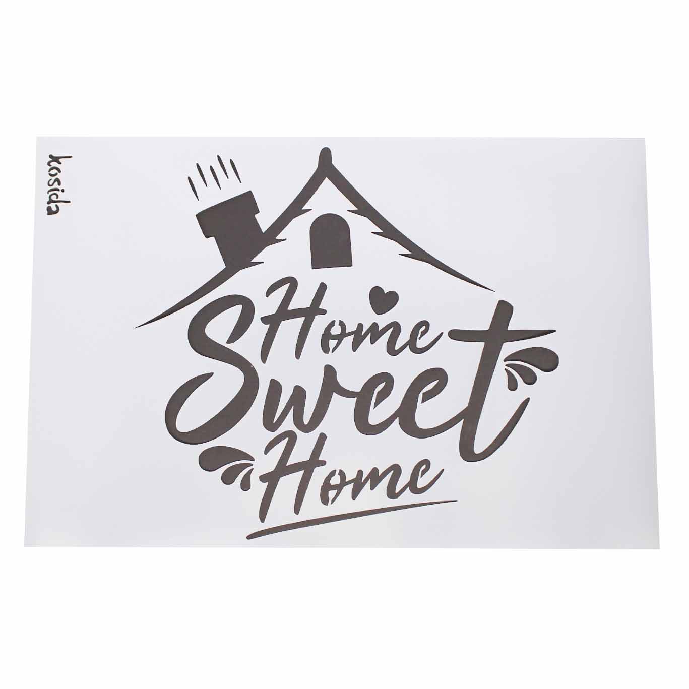 STENCIL (ŠABLON) 20x30cm HOME SWEET HOME