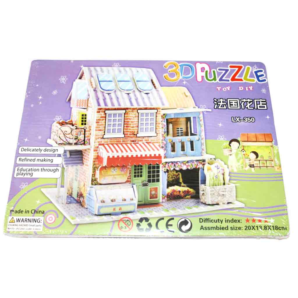 PUZZLE 3D PAPIRNE LX-350 CVIJETNA KUĆA FF-1621