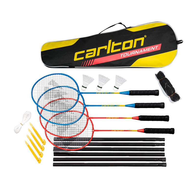 B SET CARLTON TOURNAMENT badminton 4 player set