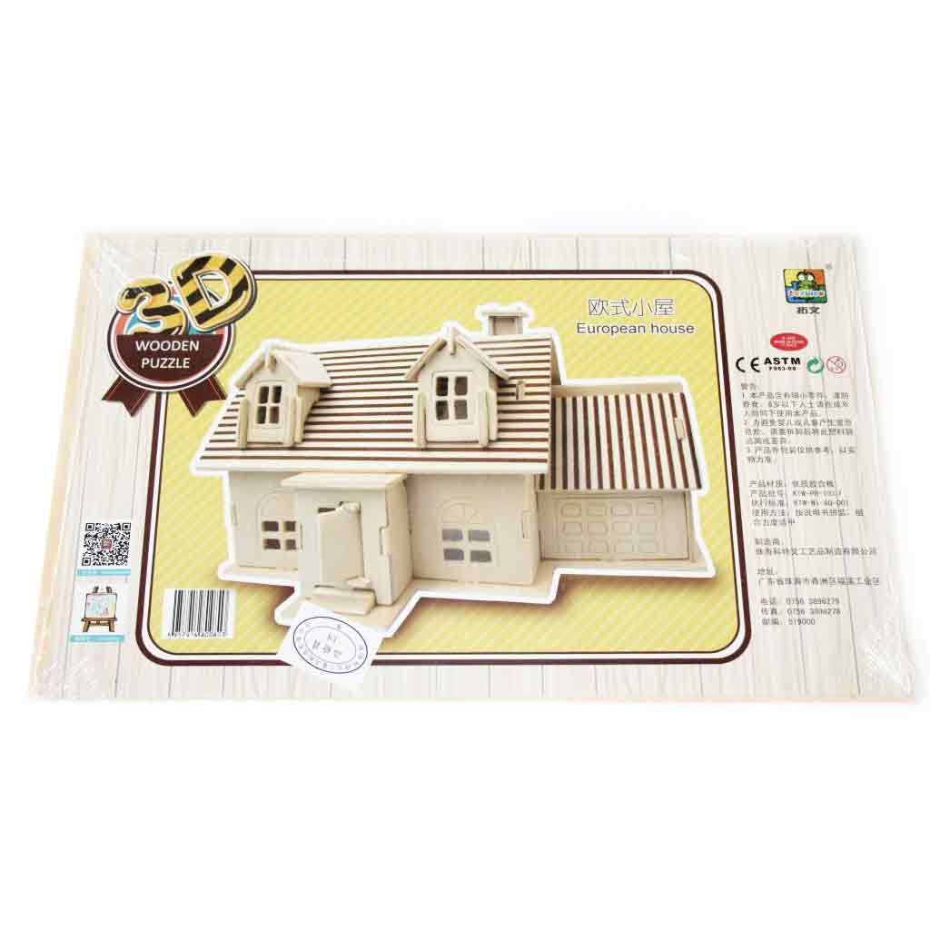 PUZZLE 3D DRVENE EUROPEAN HOUSE G-J033